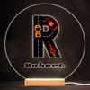 Road Racing Cars Letter R Colourful Round Personalised Gift LED Lamp Night Light