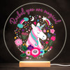 You Are Magical Unicorn Colourful Round Personalised Gift LED Lamp Night Light