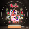 Cute Unicorn Lama Colourful Round Personalised Gift LED Lamp Night Light