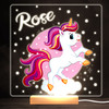 Jumping Unicorn Colourful Square Personalised Gift LED Lamp Night Light