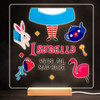 Alice In Wonderland We're All Mad Square Personalised Gift Lamp Night Light