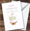 Watercolour Thank You Making Our Wedding Cake Personalised Greetings Card