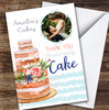 Thank You For Our Amazing Cake Wedding Photo Personalised Greetings Card