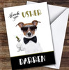 Thank You Usher Martini Dog Personalised Greetings Card