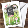 Mr & Mrs Wedding Day Sign Modern Painted Personalised Greetings Card