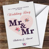 Mr & Mr Wedding Day Very Special Couple Personalised Greetings Card