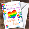 LGTB Wedding Day Card Special Couple Personalised Greetings Card