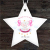 Welcome To The World Pink Elephant Star Personalised Gift Hanging Ornament