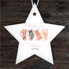 Animals New Baby Girl Star Personalised Gift Keepsake Hanging Ornament Plaque