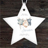 New Baby Baby Clothes Star Personalised Gift Keepsake Hanging Ornament Plaque