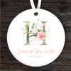 New Baby Girl Alphabet Letter H Personalised Gift Keepsake Hanging Ornament