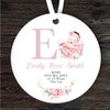 New Baby Girl New Baby Letter E Personalised Gift Keepsake Hanging Ornament