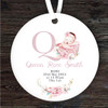 New Baby Girl New Baby Letter Q Personalised Gift Keepsake Hanging Ornament