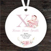 New Baby Girl New Baby Letter X Personalised Gift Keepsake Hanging Ornament