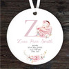 New Baby Girl New Baby Letter Z Personalised Gift Keepsake Hanging Ornament