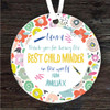 Best Childminder Bright Nursery Childcare Personalised Gift Hanging Ornament