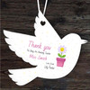 Thank You Amazing Teacher Smiling Daisy Bird Personalised Gift Hanging Ornament