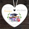 Thank You Amazing Teacher School Books Heart Personalised Gift Hanging Ornament