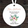 Thank You Amazing Teacher Flowers Personalised Gift Keepsake Hanging Ornament