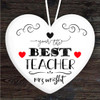 You're The Best Thank You Teacher Heart Personalised Gift Hanging Ornament