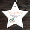 Thank You Amazing Teacher Flowers Star Personalised Gift Hanging Ornament