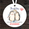 Thank You Maid Of Honour Wedding Heart Personalised Gift Hanging Ornament