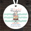 Sweetest Thank You Cake Maker Stripes Personalised Gift Hanging Ornament