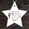On Your Wedding Day Bride And Groom Star Personalised Gift Hanging Ornament