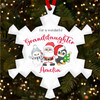 Wonderful Granddaughter Santa Characters Custom Christmas Tree Bauble Decoration