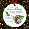 Special Nephew His Family Photo Personalised Christmas Tree Ornament Decoration