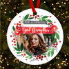 Special Goddaughter Holly Photo Personalised Christmas Tree Ornament Decoration