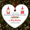 Sister Brother-in-law Pair Of Gnomes Custom Christmas Tree Ornament Decoration
