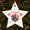 Wonderful Friend Photo Hot Chocolate Custom Christmas Tree Ornament Decoration