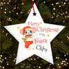 Cute Mouse Stocking Sock Niece Personalised Christmas Tree Ornament Decoration