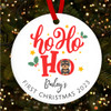 Puppy 1st Ho Ho Ho Stars Holly Personalised Christmas Tree Ornament Decoration