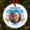 Wonderful Brother Photo Candy Cane Custom Christmas Tree Ornament Decoration