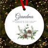 Grandma Memorial White Winter Pine Custom Christmas Tree Ornament Decoration