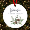 Grandpa Memorial Winter White Pine Custom Christmas Tree Ornament Decoration