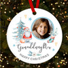 Granddaughter Santa Stocking Photo Custom Christmas Tree Ornament Decoration