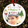 Special Nephew Photo Snowman Child Custom Christmas Tree Ornament Decoration