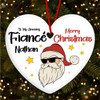 Fiancée© Santa Claus With Sunglasses Custom Christmas Tree Ornament Decoration