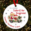 Sister and Her Boyfriend Bear Car Custom Christmas Tree Ornament Decoration