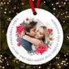 First Married Mr Mrs Couple Photo Custom Christmas Tree Ornament Decoration