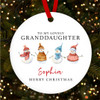 Lovely Granddaughter Cute Snowmen Custom Christmas Tree Ornament Decoration