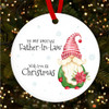 Special Father-In-Law Gnome Personalised Christmas Tree Ornament Decoration