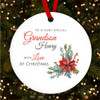 Special Grandson Winter Red Personalised Christmas Tree Ornament Decoration