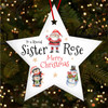 Special Sister Characters Personalised Christmas Tree Ornament Decoration