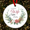 Wife Winter Pine Personalised Christmas Tree Ornament Decoration