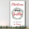 At The Name Wreath Personalised Tall Decoration Christmas Indoor Outdoor Sign