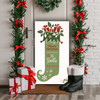 Green Stocking Sock Personalised Tall Decoration Christmas Indoor Outdoor Sign